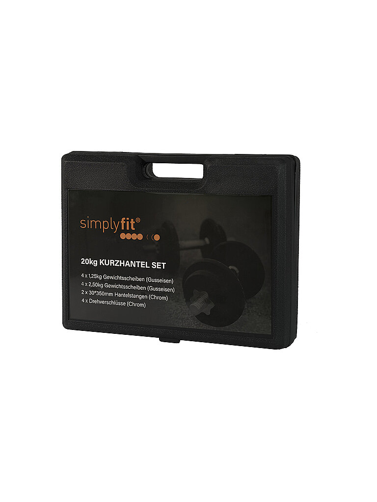 SIMPLY FIT Kurzhantel Set 20kg schwarz